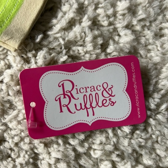 Kids 8 Ricrac & Ruffles Embroidered “K” Fall Set NEW - Picture 8 of 14